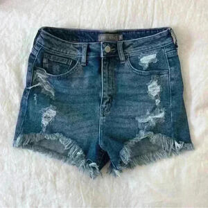 JUST USA - high rise jean shorts - small